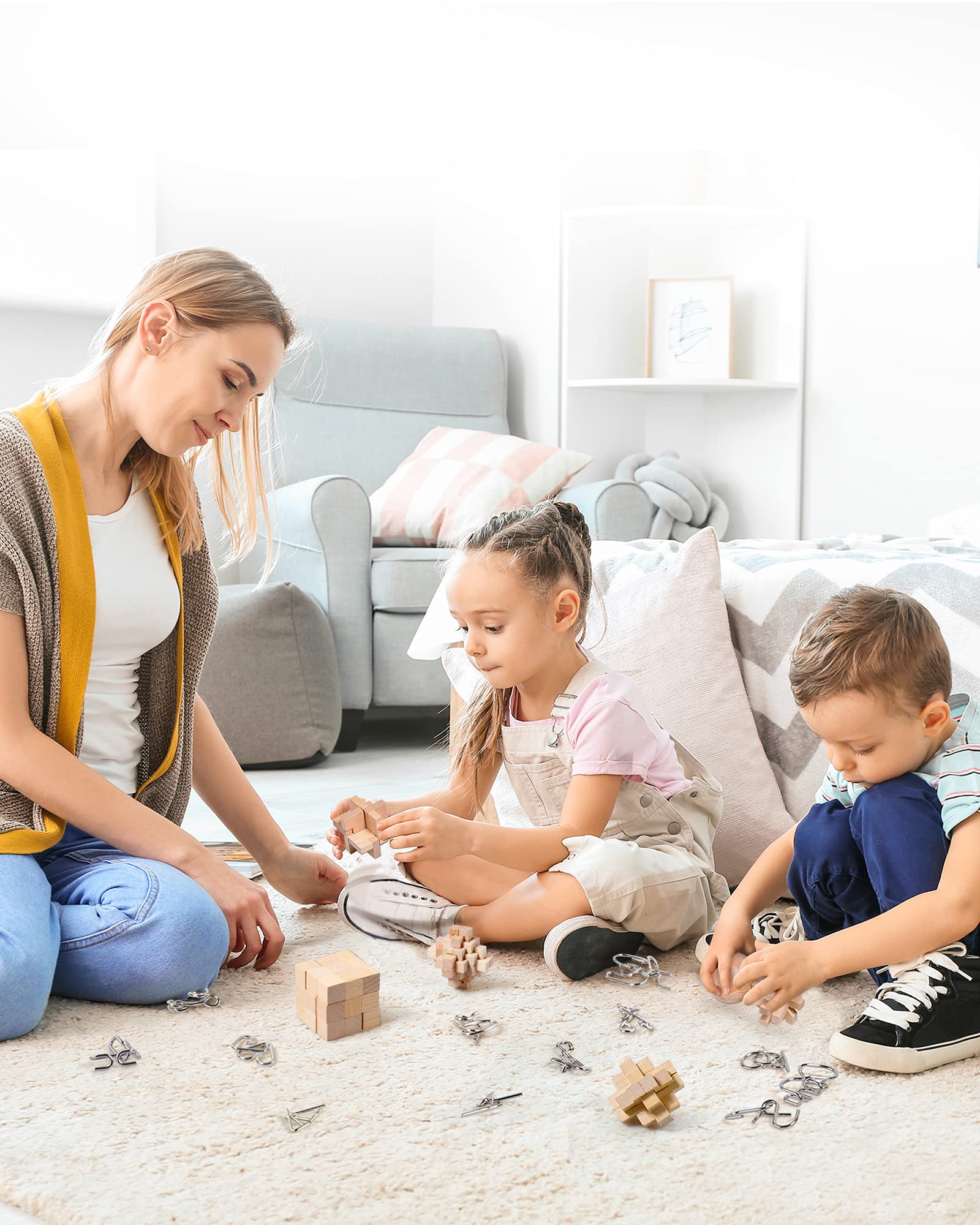 RLYLF wooden puzzle in hand demonstrates ease of carry for school or office