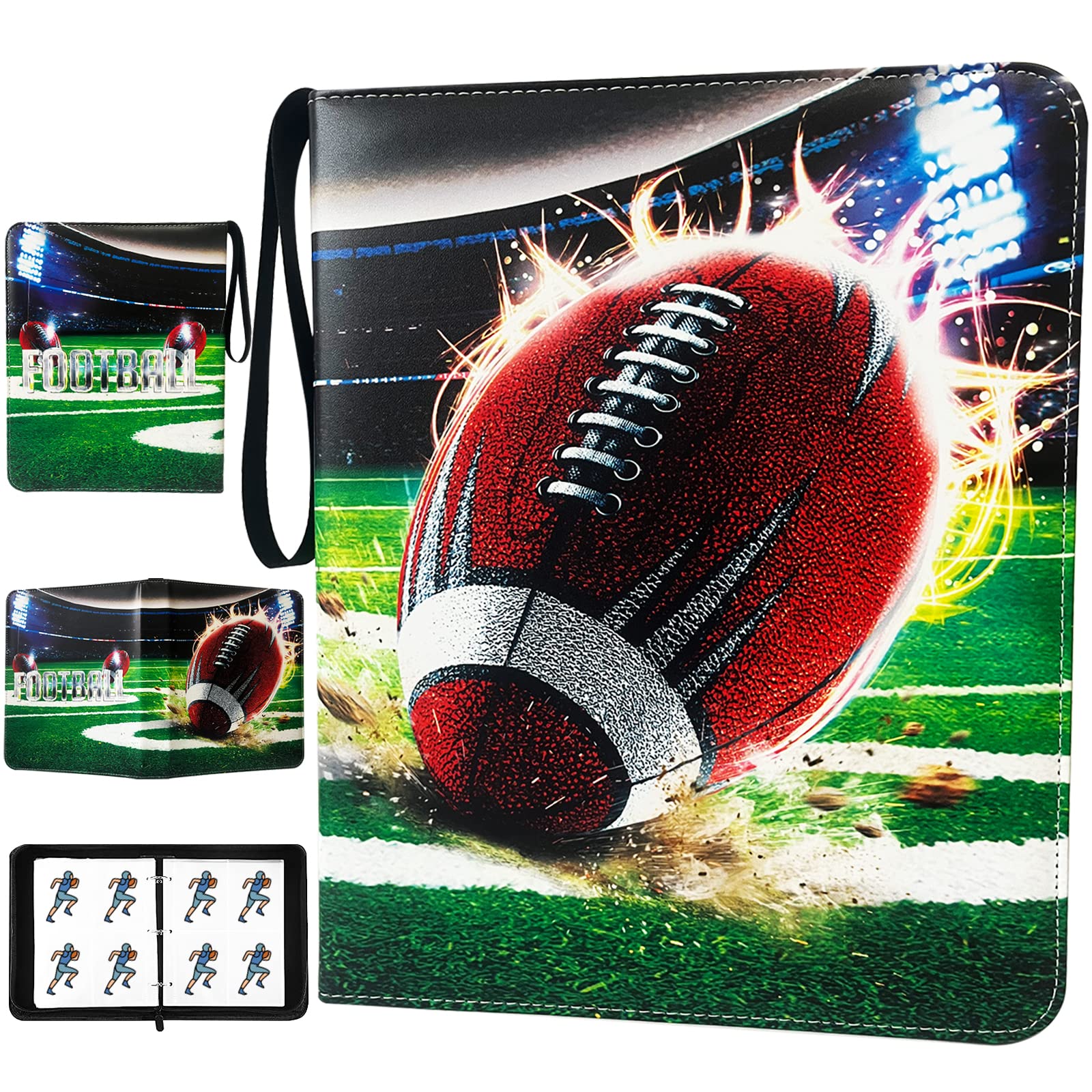 Rmannke 400-pockets binder cover, durable construction for long-lasting card storage.