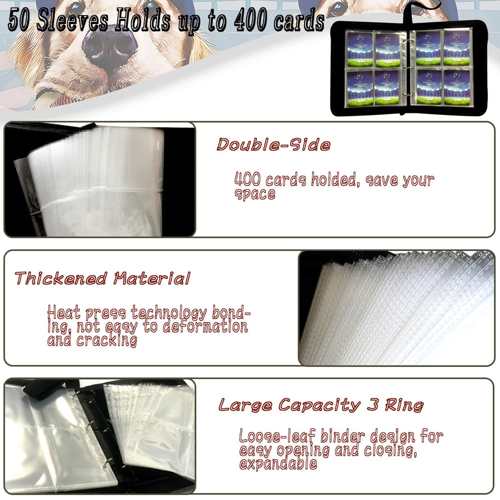 Rmannke 50 removable sleeves keep cards organized and easy to swap.