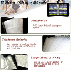 Rmannke 50 removable sleeves keep cards organized and easy to swap.