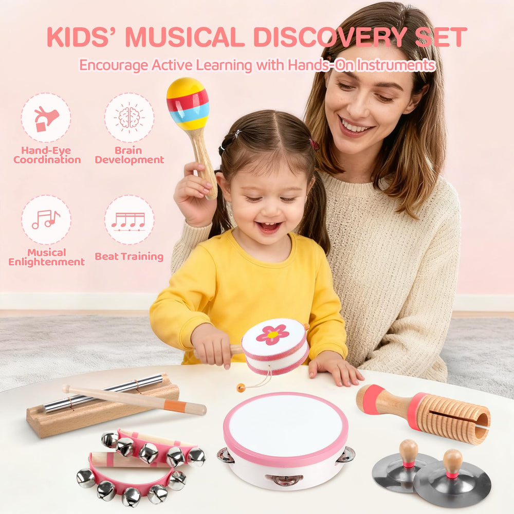 Rmischolar pink hand drum supports active rhythm making and motor skill development