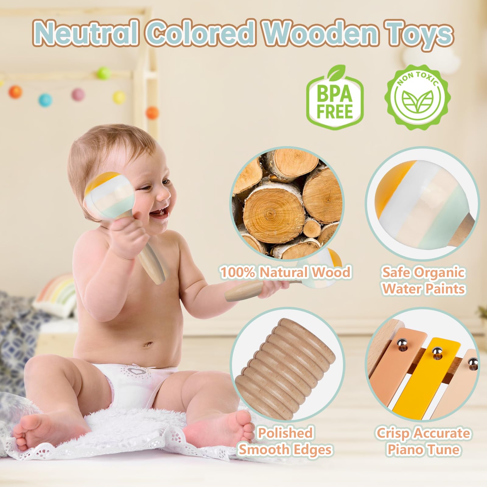 Rmischolar maracas pair ideal for shake-and-play sessions