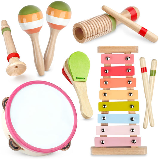 Rmischolar Rainbow xylophone with mallets promotes early rhythm exploration.