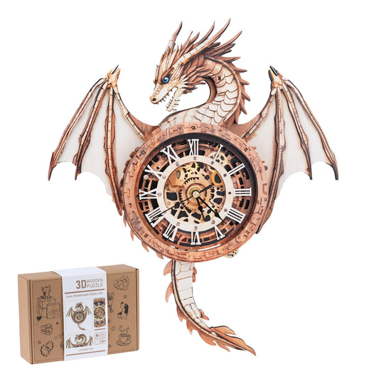 Rnfinewow dragon clock puzzle pendulum, a dramatic wall centerpiece and decor statement.