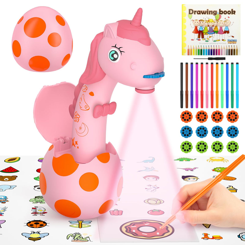 RNGODO unicorn drawing projector with slides aids tracing and coloring