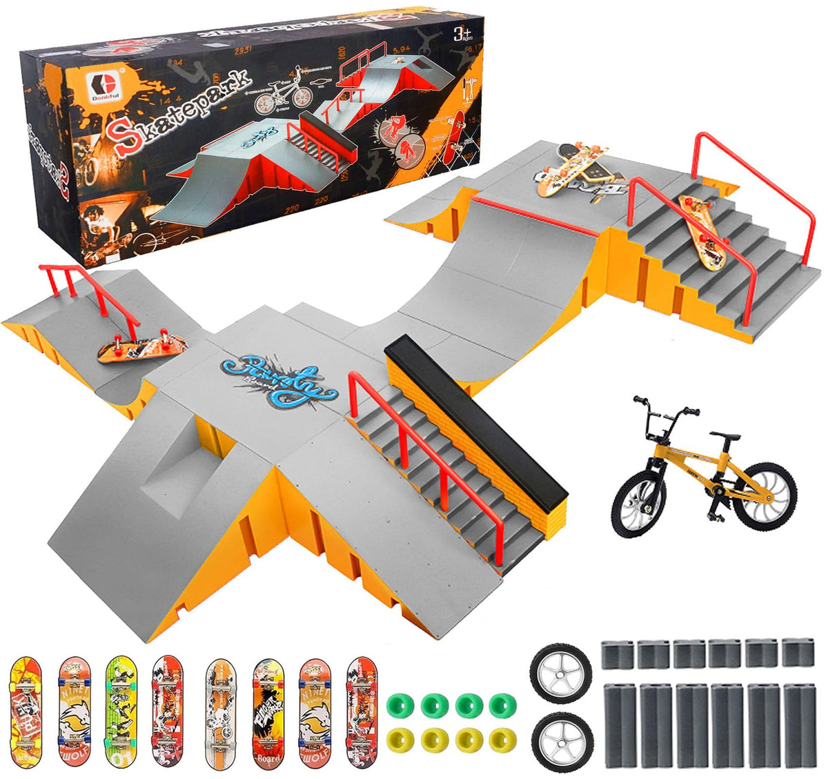 RNGODO finger skatepark 14-in-1 ramps for versatile tricks