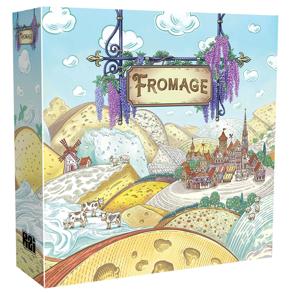 Road to Infamy Fromage board game box and components ready for setup