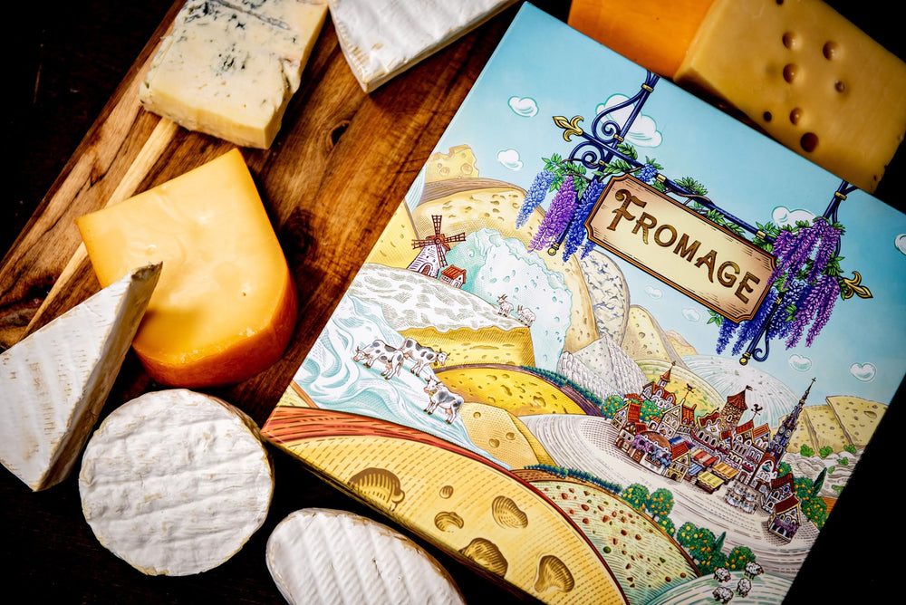 Road to Infamy Fromage board showing quadrant setup for strategic play