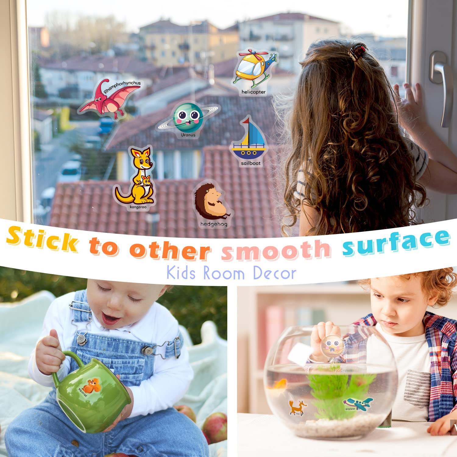ROATEE animals sticker book with a handle for easy transport.