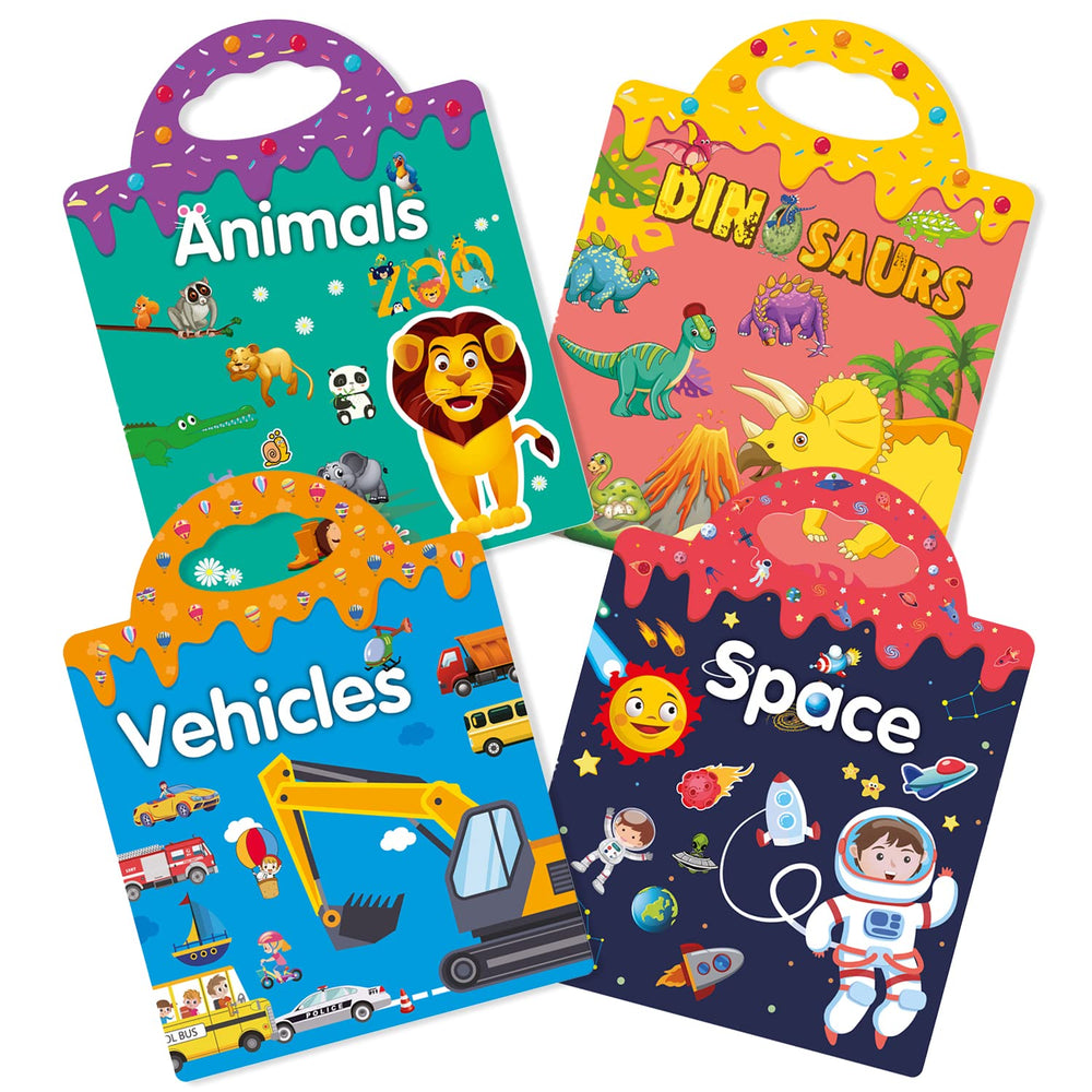 ROATEE animals sticker book with bright, durable images to grow vocabulary.
