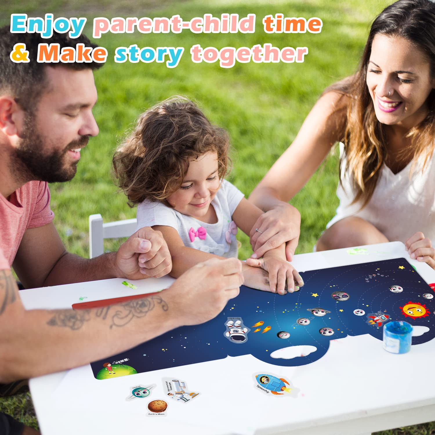 ROATEE dinosaurs sticker book with durable prints for repeated use.