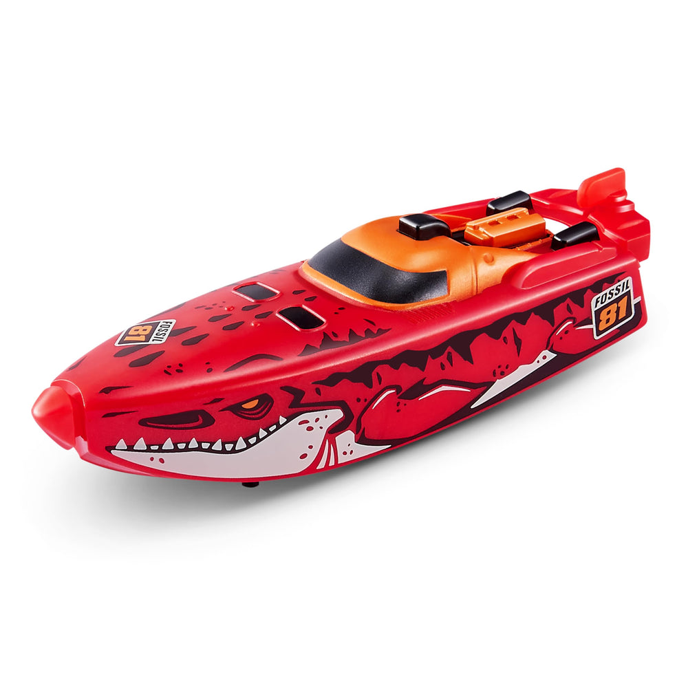 Robo Alive two-pack display featuring White Shark and Dino Shark ready to race.