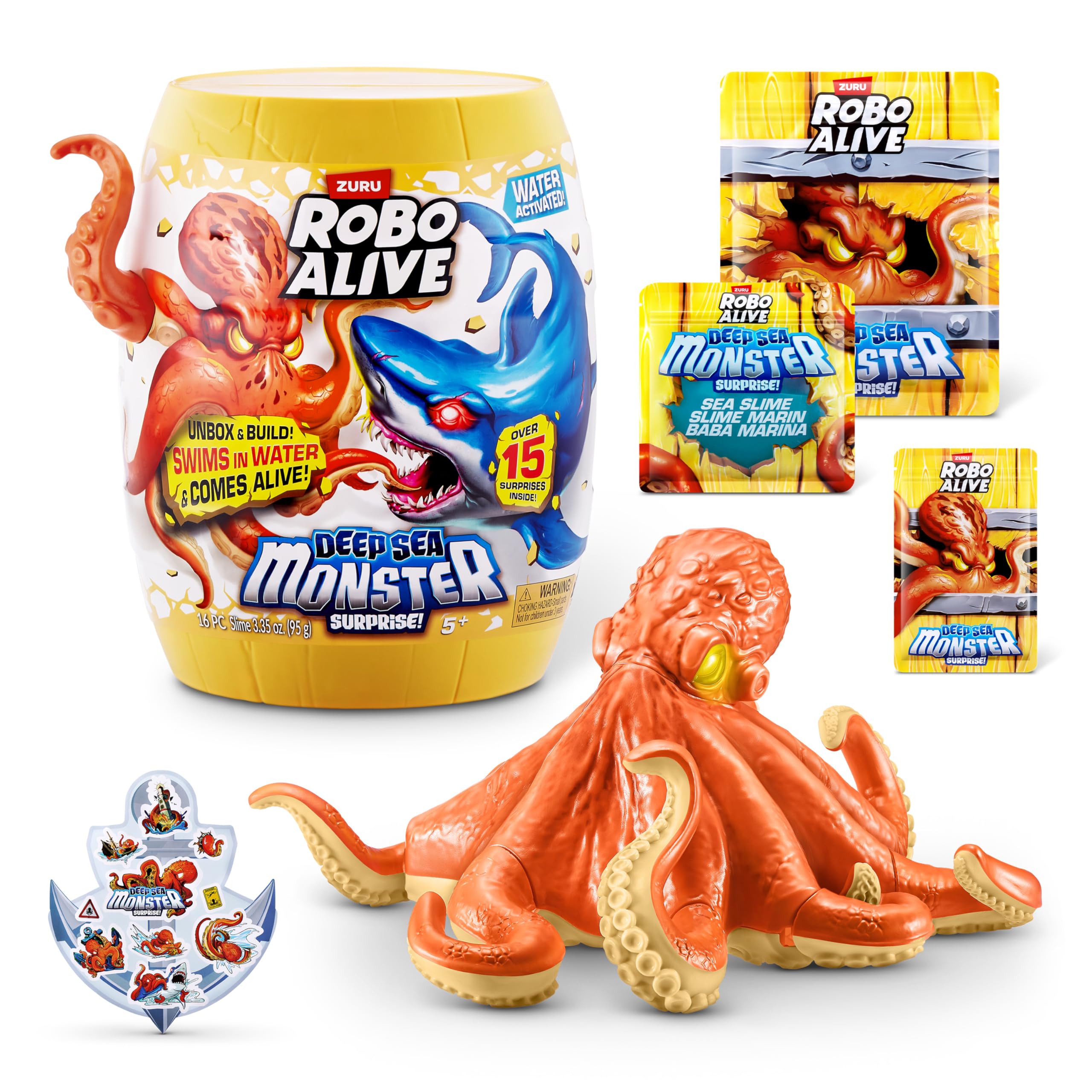Robo Alive Deep Sea Monster Surprise barrel opening sparks imaginative unboxing play