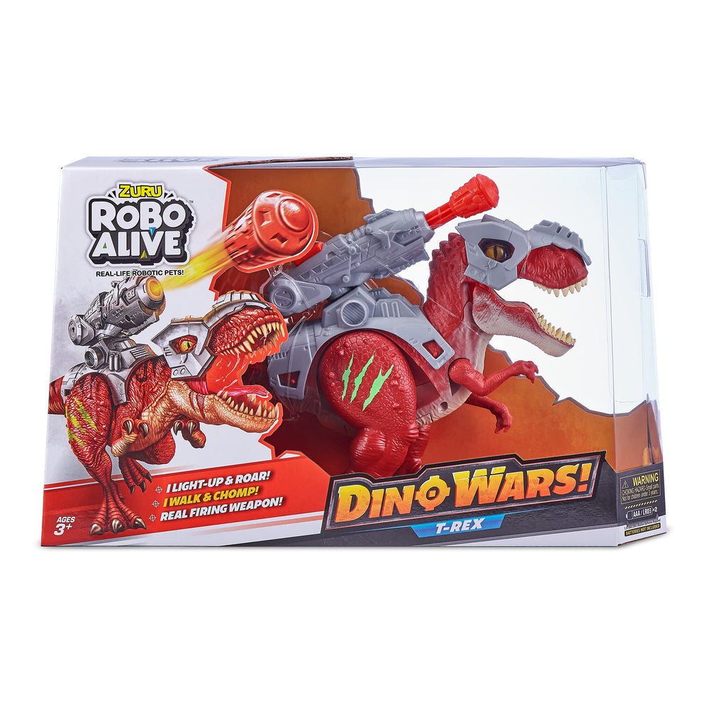 Robo Alive Dino Wars T-Rex in dynamic pose invites interactive pretend play.