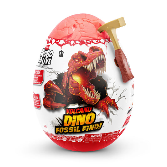 Robo Alive Volcano Dino Fossil Find exploring volcanic rock enhances STEM play.