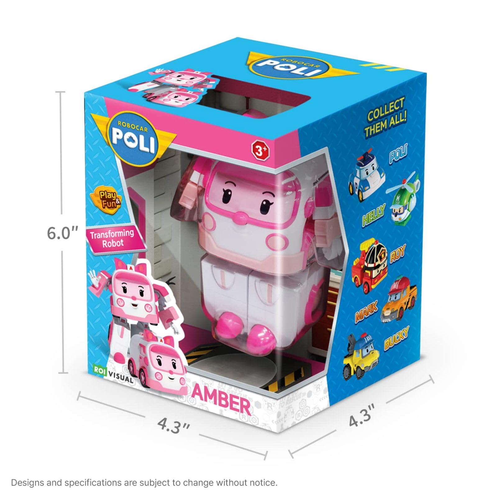 Robocar POLI Amber playset—two modes from car to robot for versatile fun.