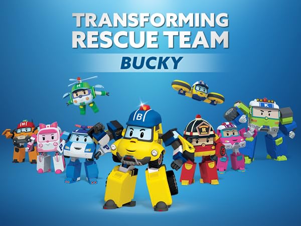 Robocar Poli Bucky 2-in-1 rescue bot supports early problem-solving.