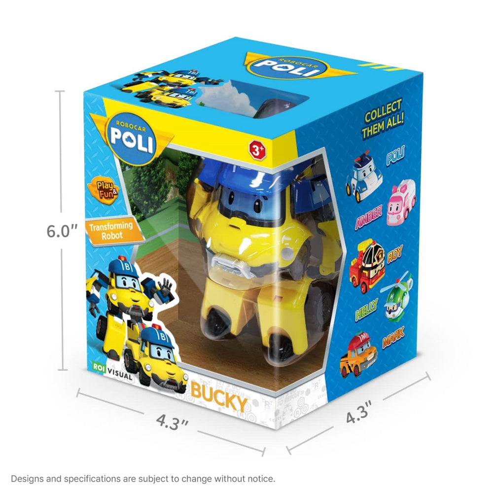 Robocar Poli Bucky car-to-robot conversion showcases 2-in-1 play value.