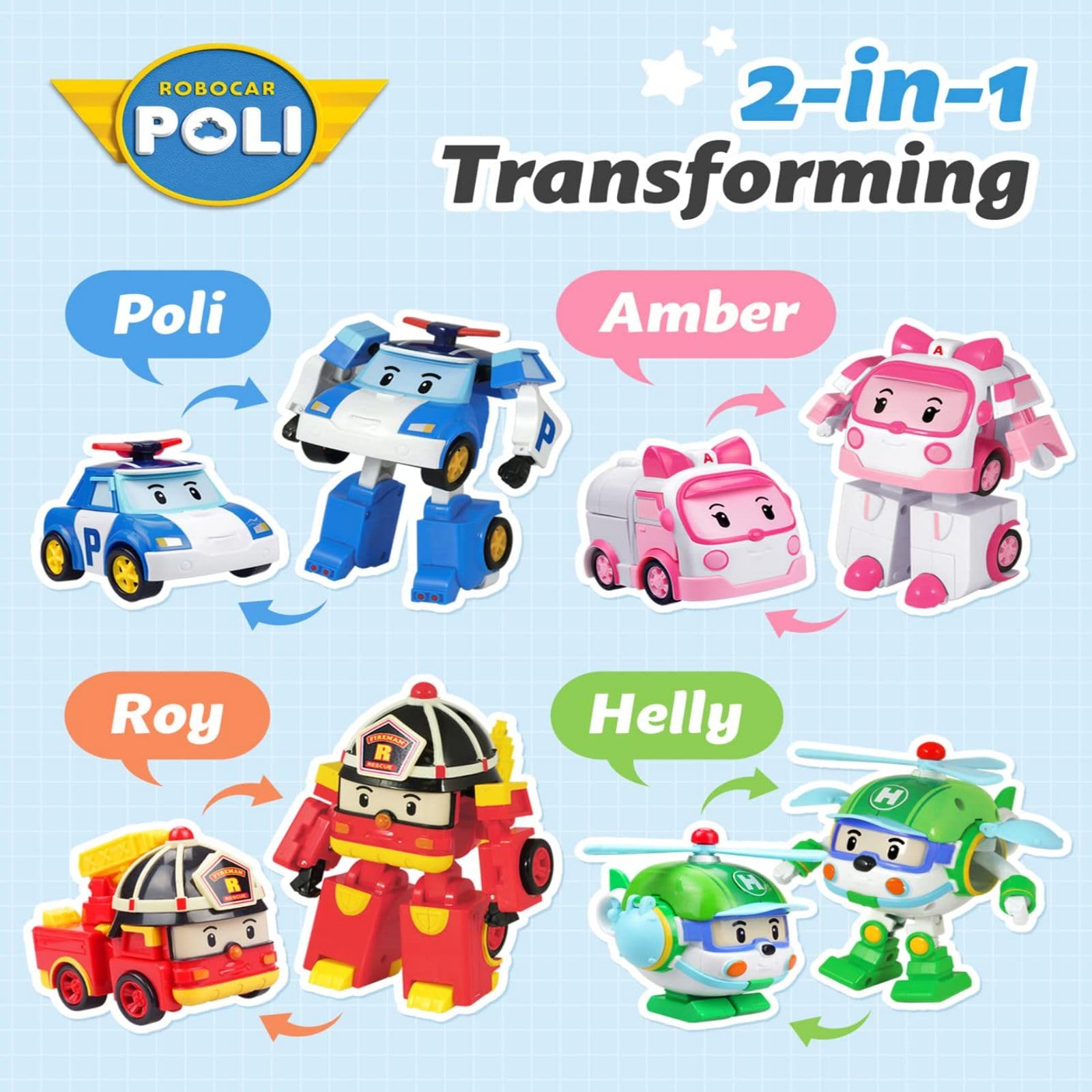 Robocar Poli Helly in robot mode promotes hands-on learning
