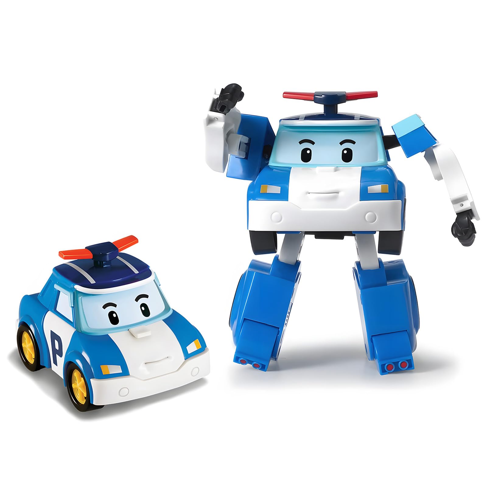 Robocar Poli transforming car in police mode for imaginative rescue play