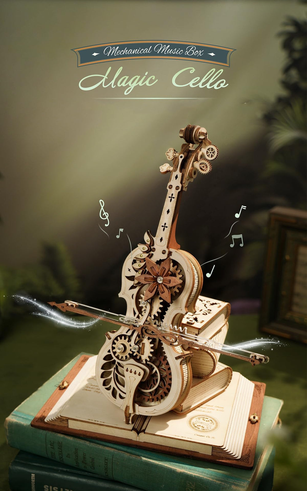 ROBOTIME AMK63 Mechanical Music Box wind-up melody demonstration