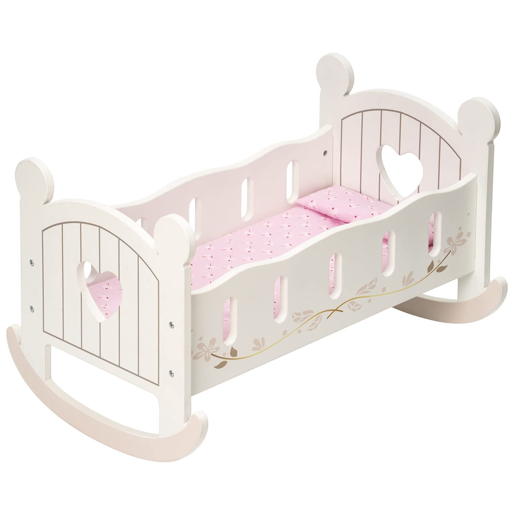 Robotime cozy imaginative play cradle encouraging nurturing stories.