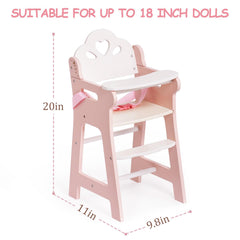 Robotime doll high chair seatbelt keeps playtime secure and organized.