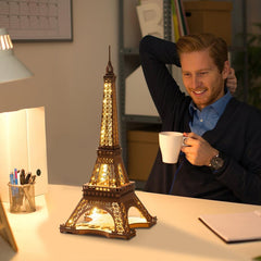 Robotime Eiffel Tower assembly with clear instructions for easy build.