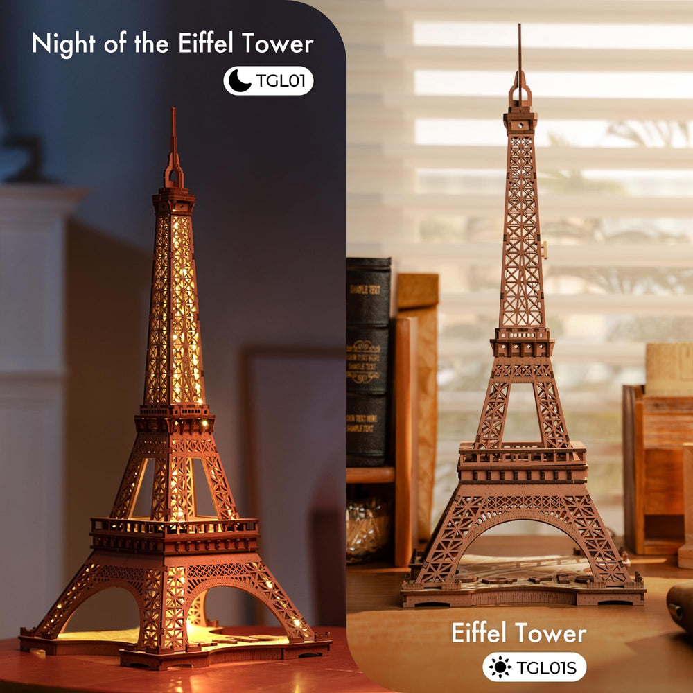 Robotime Eiffel Tower offers four lighting modes for mood settings.
