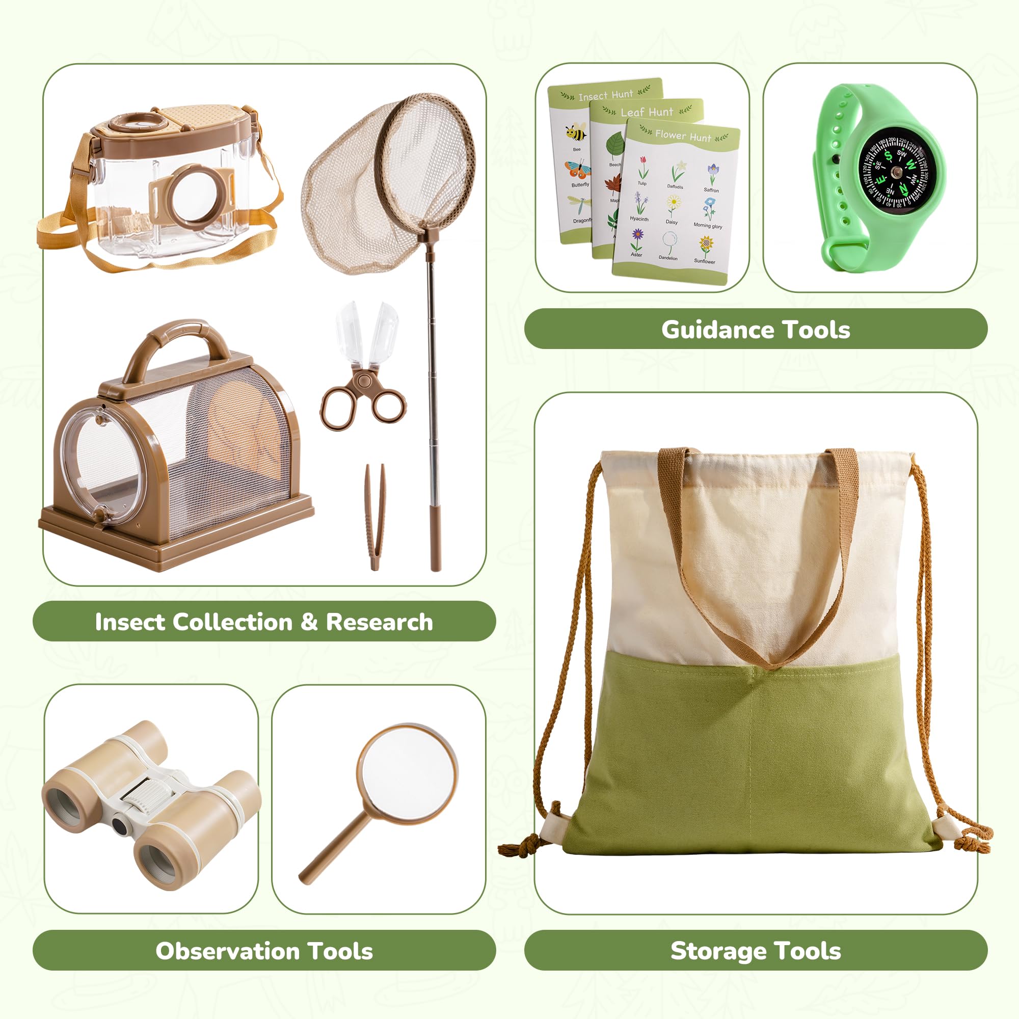 ROBOTIME Explorer Kit insect box for secure bug study.