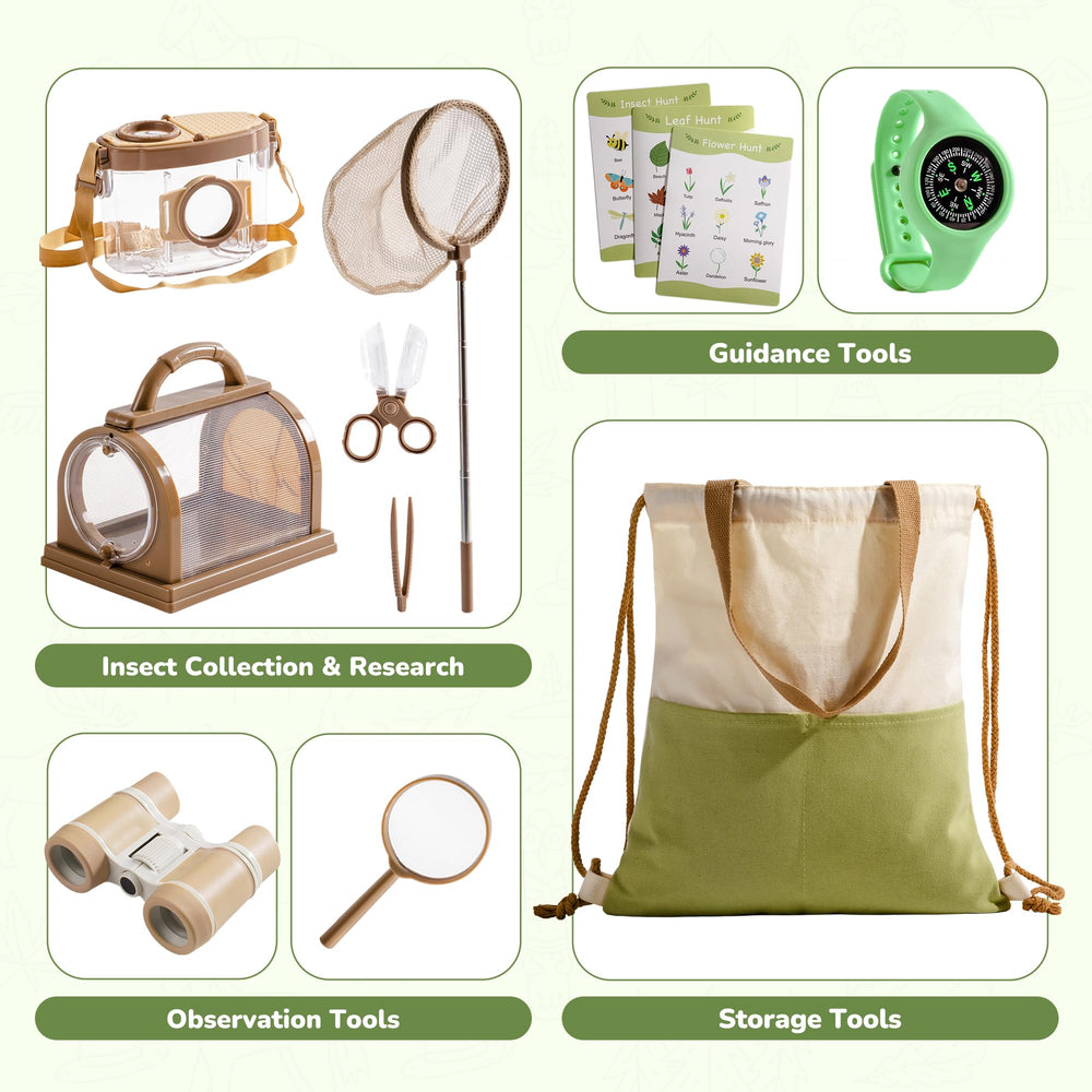 ROBOTIME Explorer Kit insect box for secure bug study.