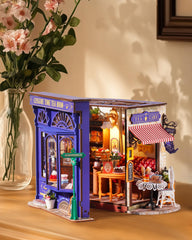 Robotime exquisite carvings detail provides refined texture to every corner of the miniature.