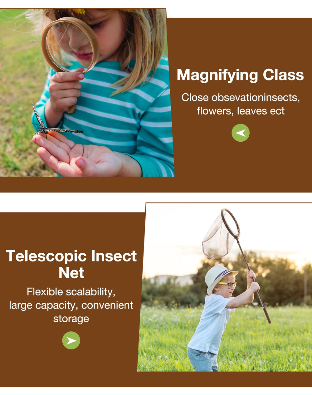 ROBOTIME Kids Explorer Kit tweezers for careful insect handling