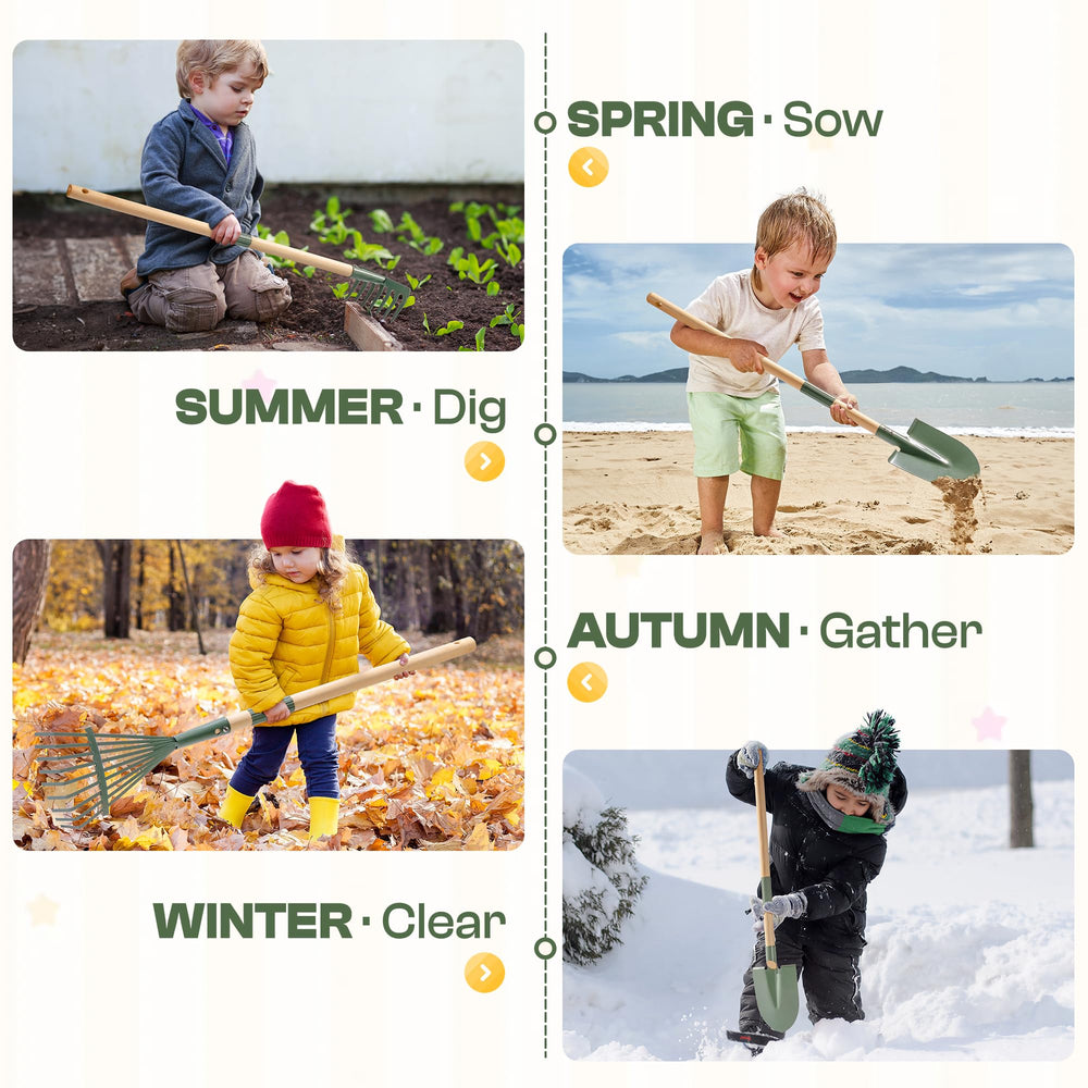 Robotime lightweight wheelbarrow design makes moving contents easy for children.