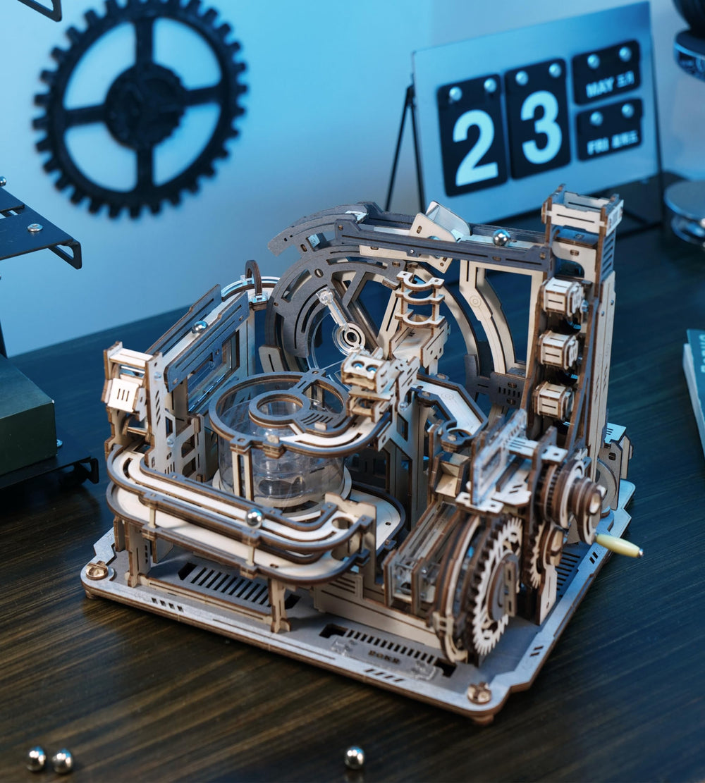 ROBOTIME Marble Spaceport LGC01 mid-air acceleration vortices amplify speed and excitement