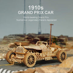 ROBOTIME 1:16 scale Grand Prix assembly process, boosts patience and problem-solving.