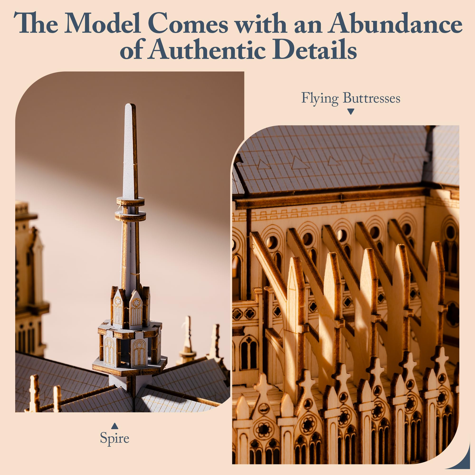 ROBOTIME Notre-Dame instruction guide assists a clear build process.