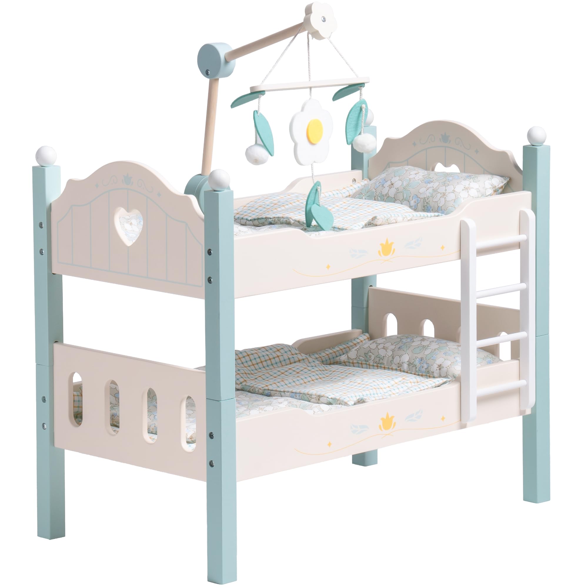 Robotime blue doll furniture; a wonderful gift for kids aged 3+.