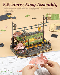 ROBOTIME Sakura Journey built model display adds stylish home decor