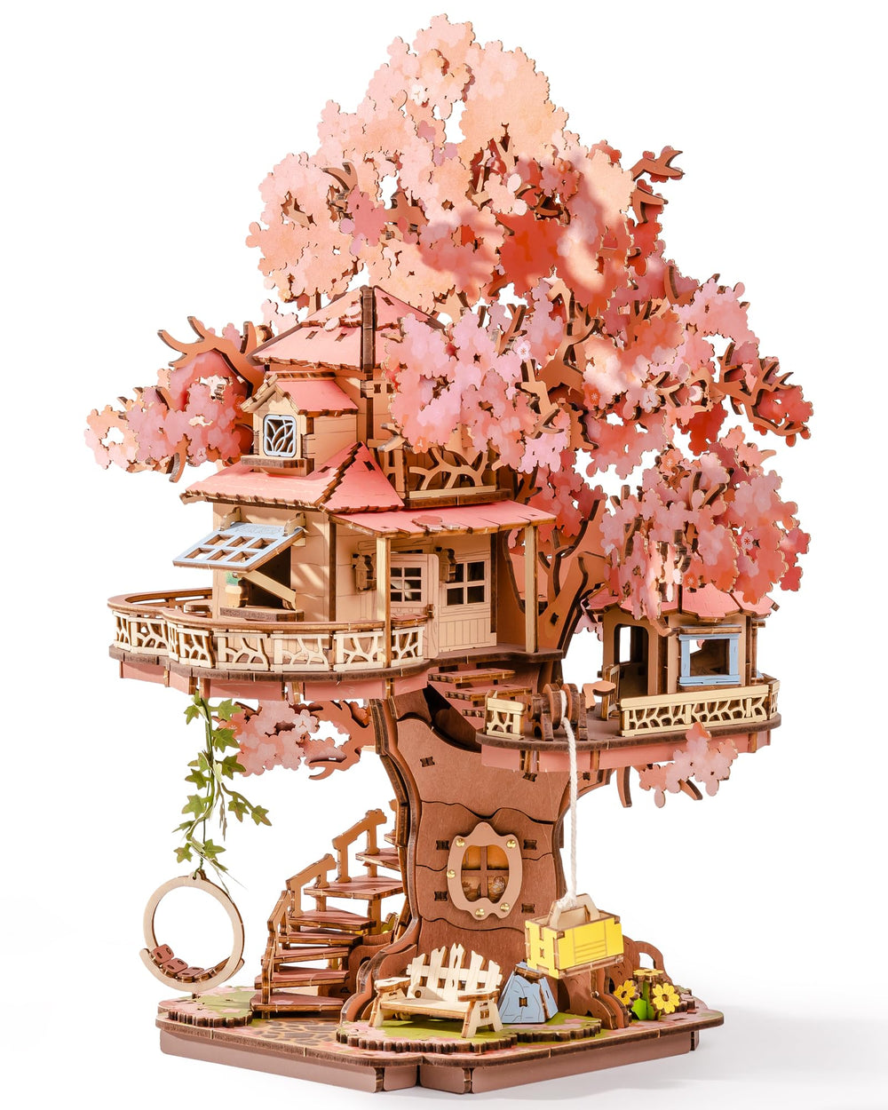 ROBOTIME Sakura Tree House exterior view, ideal for decorative display.