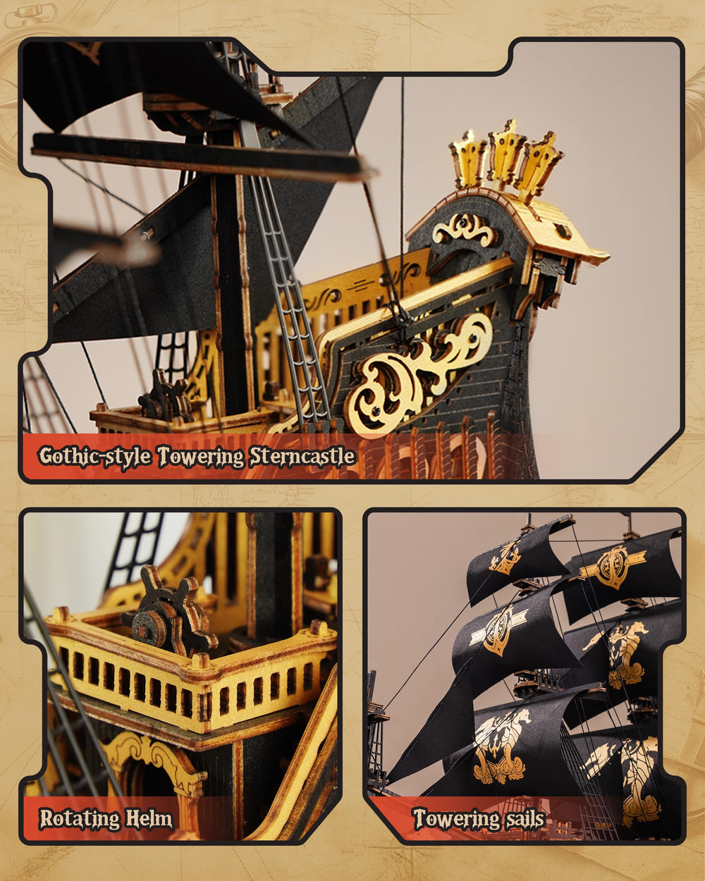 Robotime Seahorse 3D puzzle assembly process encourages focus and family bonding.