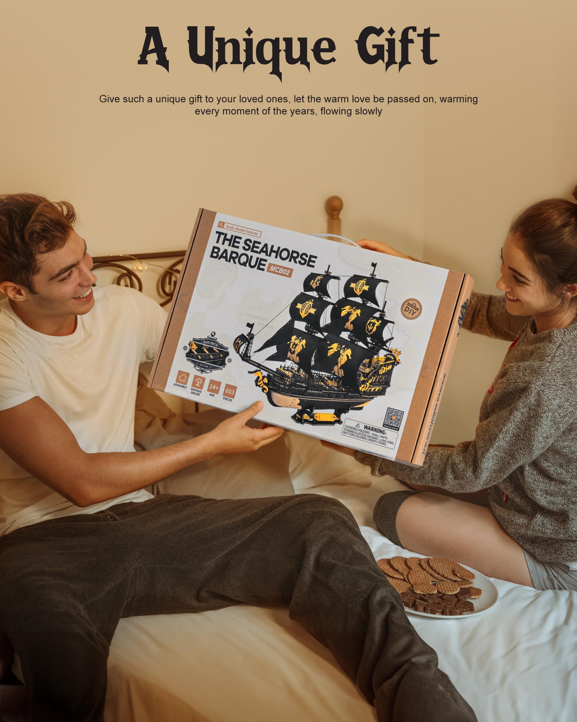 Robotime Seahorse 3D puzzle gift-ready packaging makes a thoughtful present.