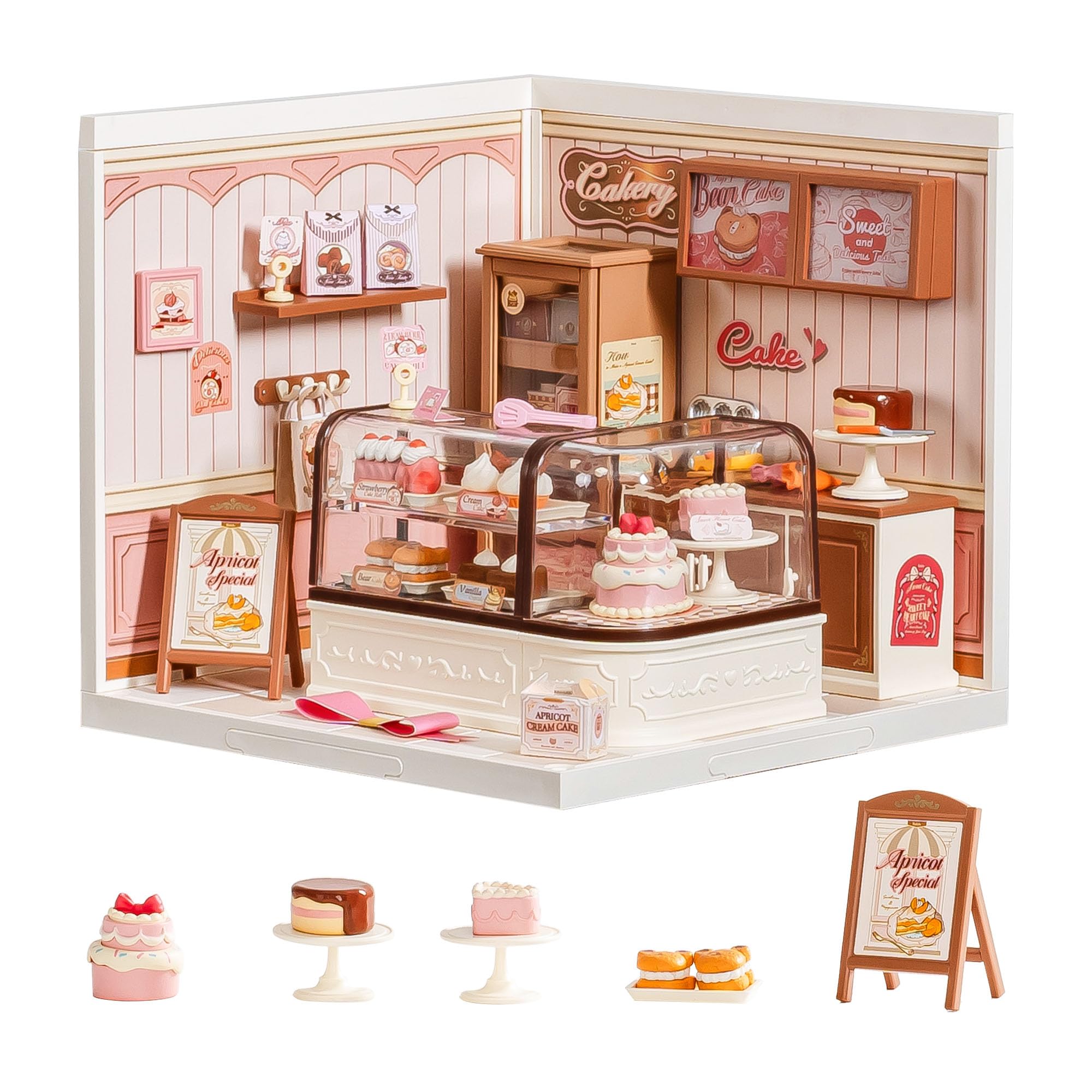 Robotime Super Creator Kits bakery display for imaginative play and display realism