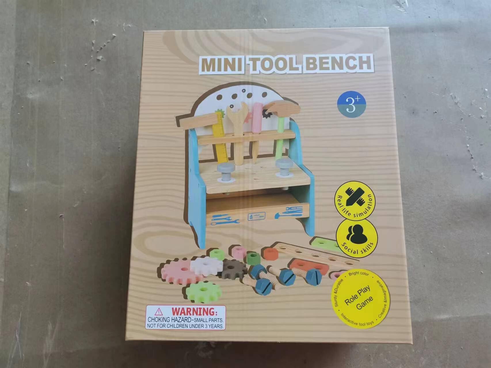 ROBOTIME durable wooden construction bench promises lasting play sessions