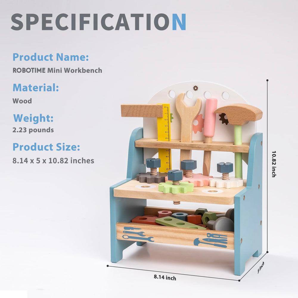ROBOTIME wooden ruler for measurement-focused pretend projects