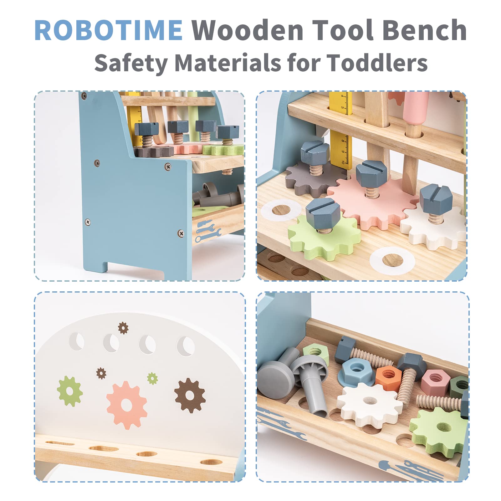 ROBOTIME wooden saw encourages pretend carpentry and fine motor skills