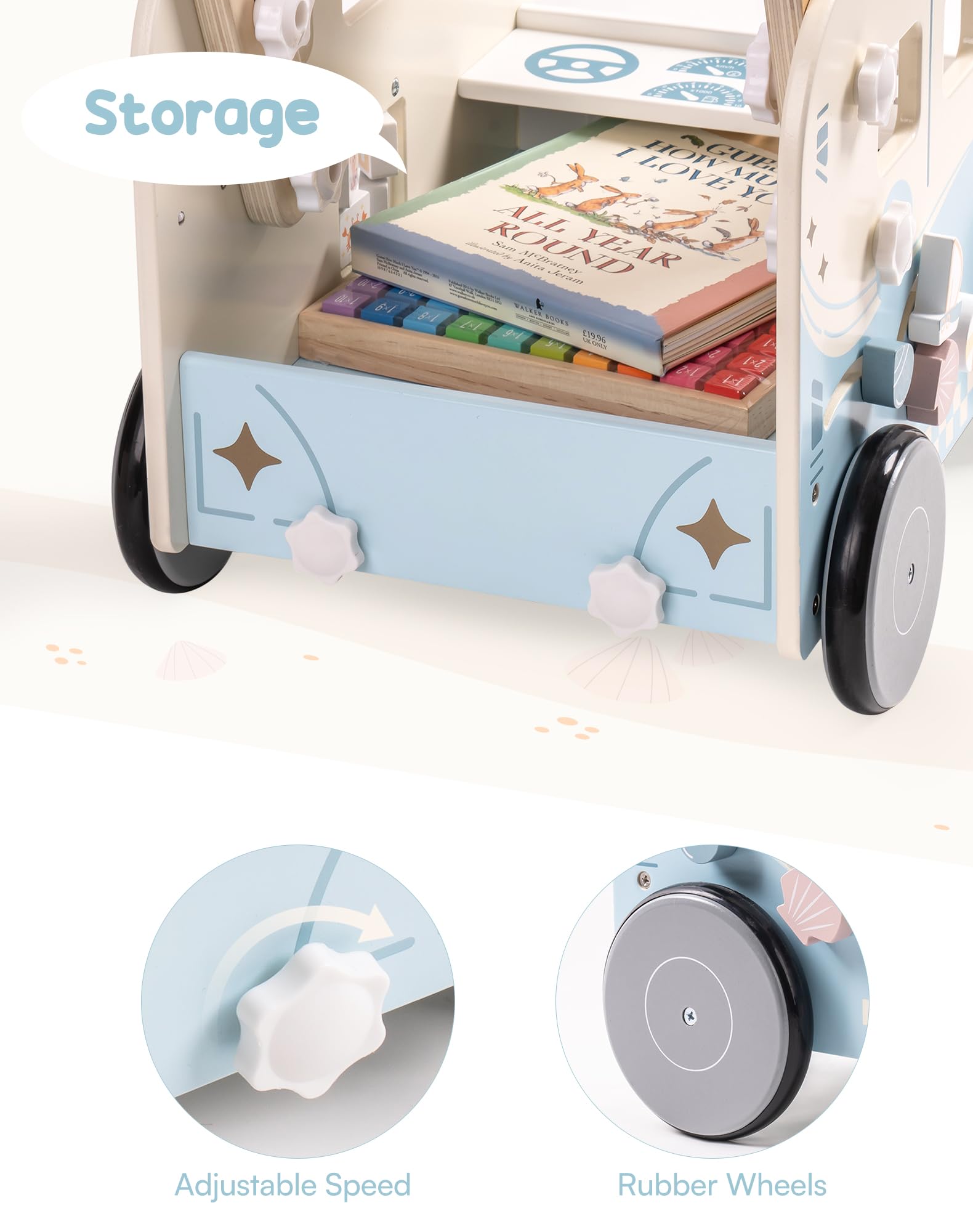 Robotime Vacation Bus Walker assembly kit includes simple tools and instructions