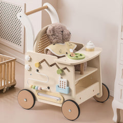 Robotime design supports motor skills through push and pull actions during everyday play.