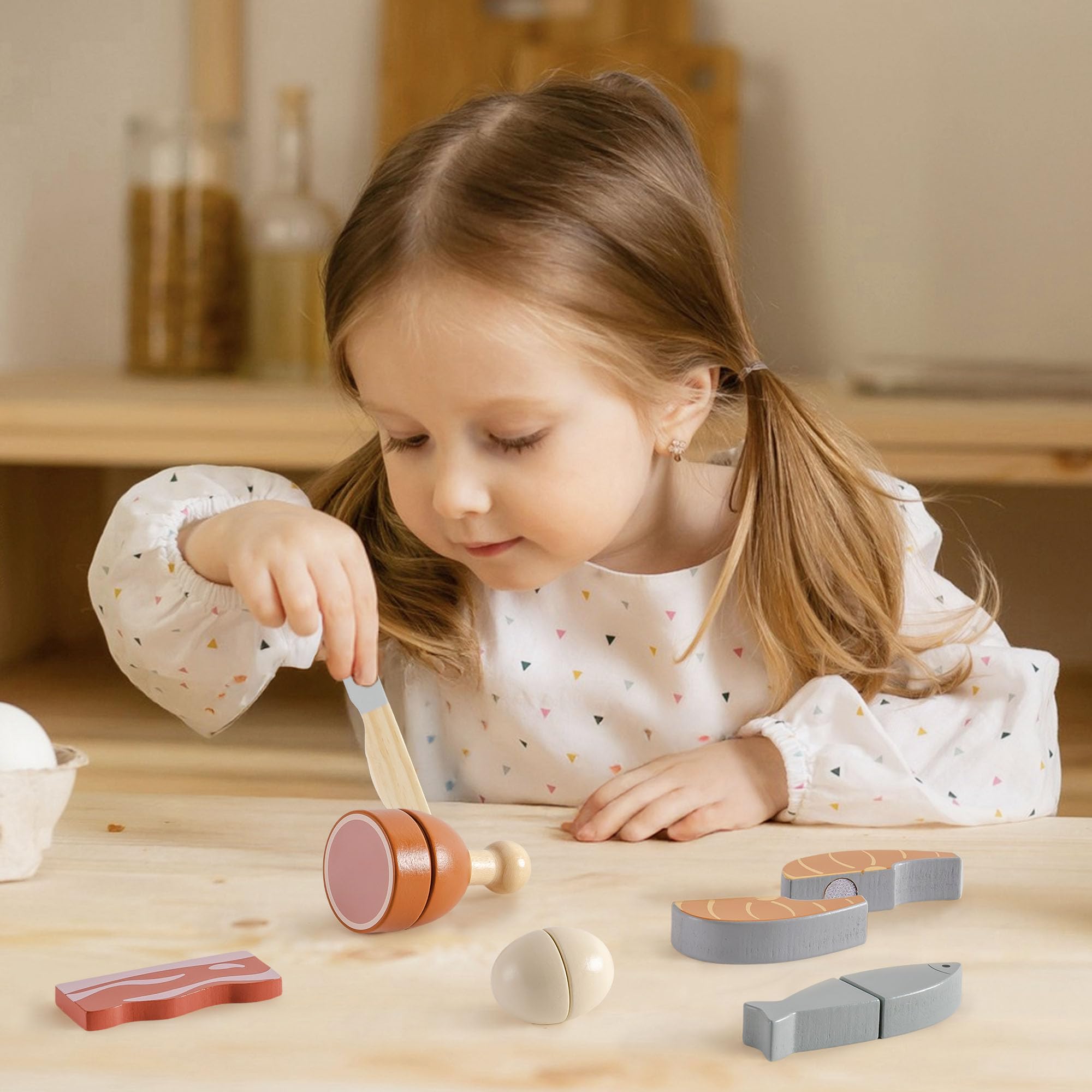 ROBOTIME wooden eggs for breakfast pretend meals