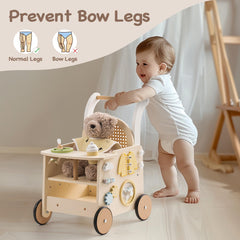 Robotime wooden walker is a durable companion for growing toddlers.